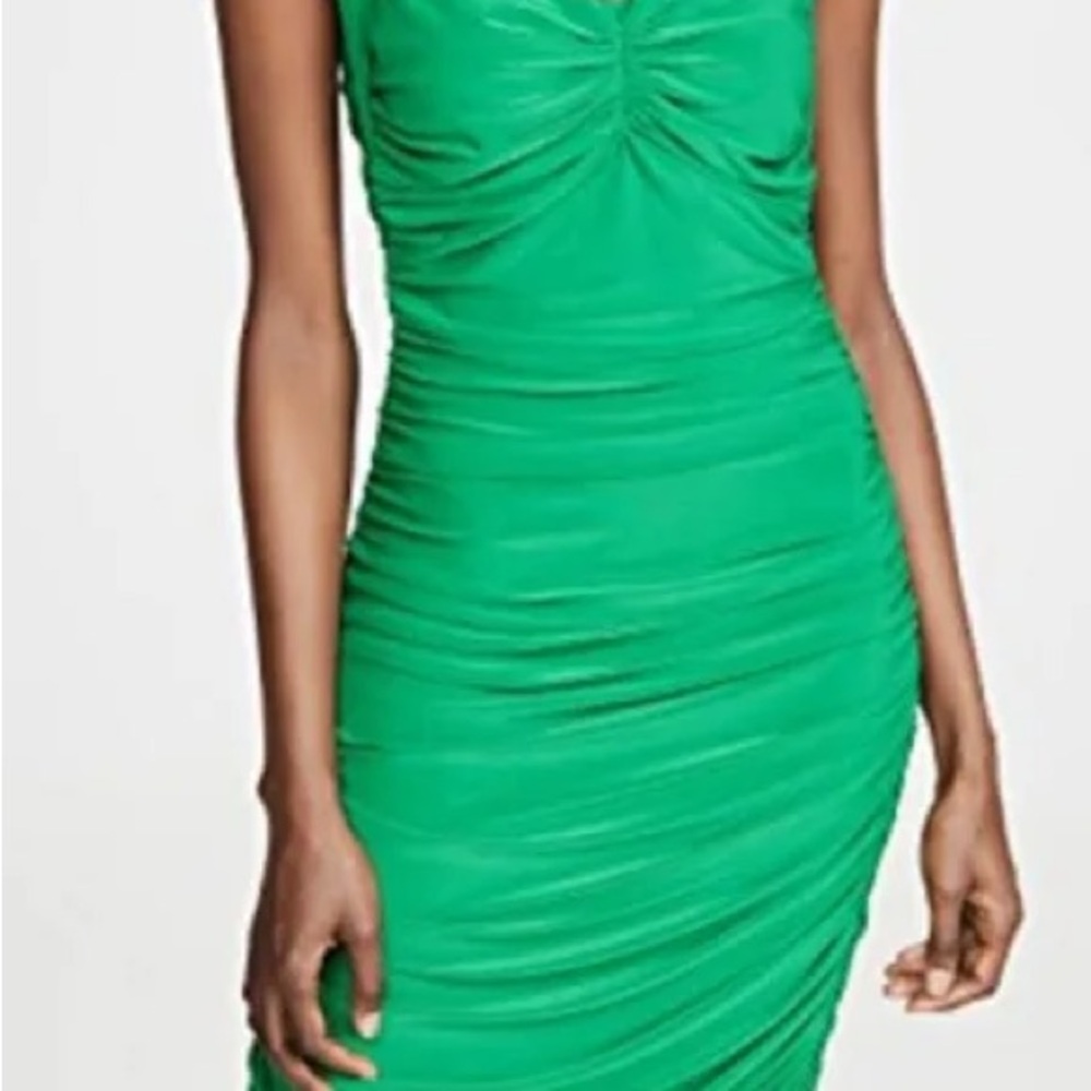 Elegant Green Ruched Dress